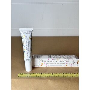 Seraphine Botanicals Camelina + Strobe Peach Glow Luminizing Primer 0.5oz Sealed